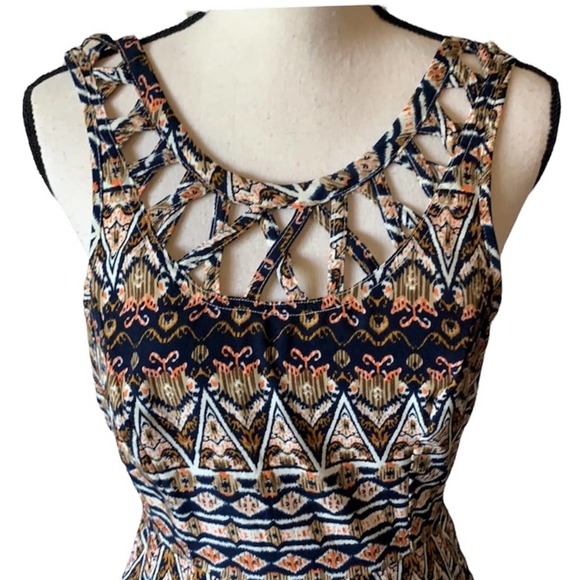 NWOT  Miss Me Aztec Multicolor Print Mini Dress | Small - Picture 3 of 9